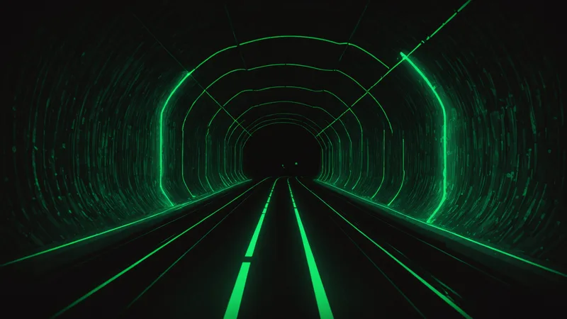 Autonomous navigation path visualization in dark underground corridor