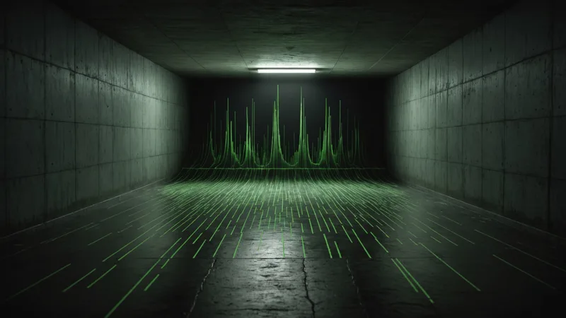 Acoustic waveform visualization of footstep signatures in concrete tunnel